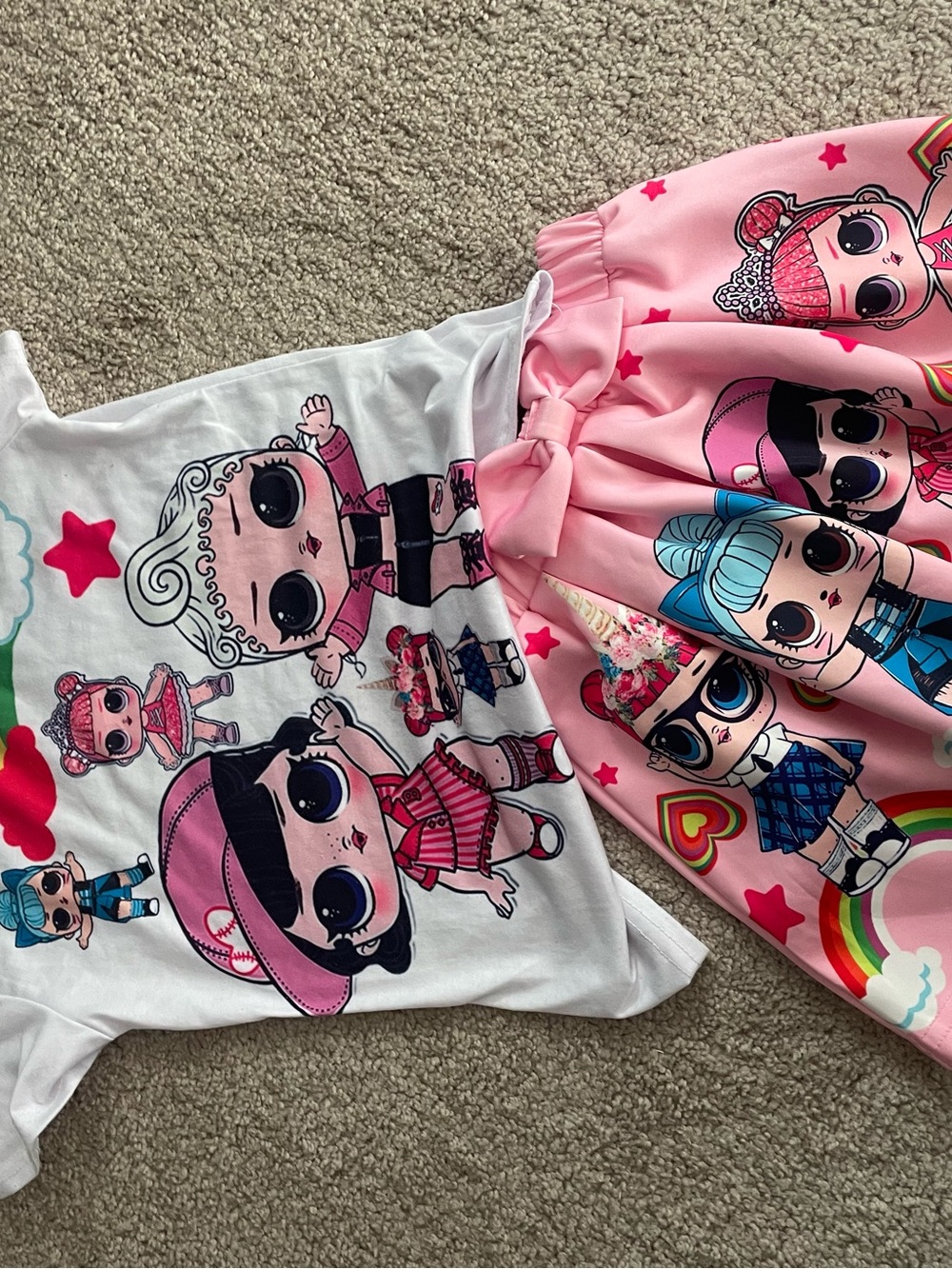 Girls LOL Surprise! Two-Piece Pink & White Outfit